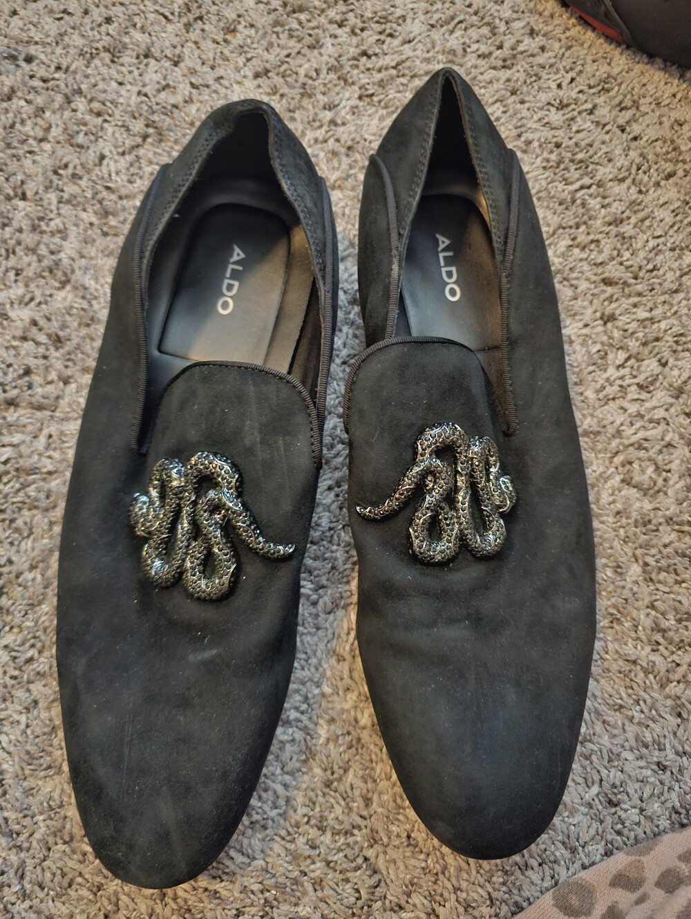 ALDO Black Suede Dress Shoes